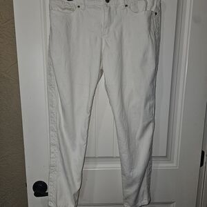 Michael Kors White Jeans with Gold Accents